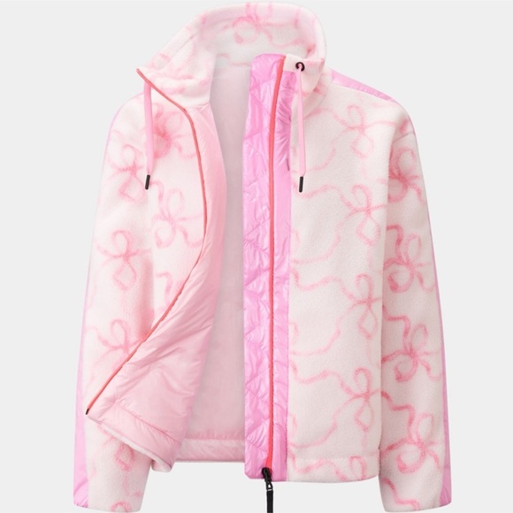 LoveShackFancy Bogner Fire + Ice Pink Bow Fleece Jacket - Picture 4 of 8